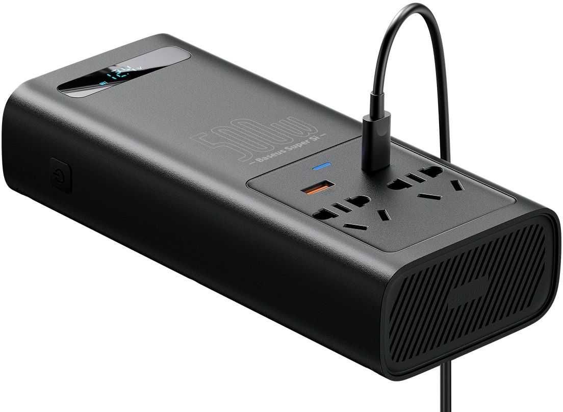 Захранващ инвертор за автомобил Baseus Super Si Power 500W