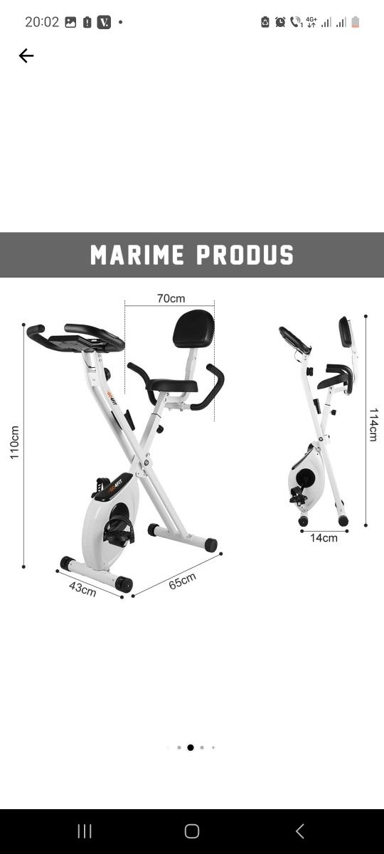 Bicicleta fitness magnetica, GO4FIT,