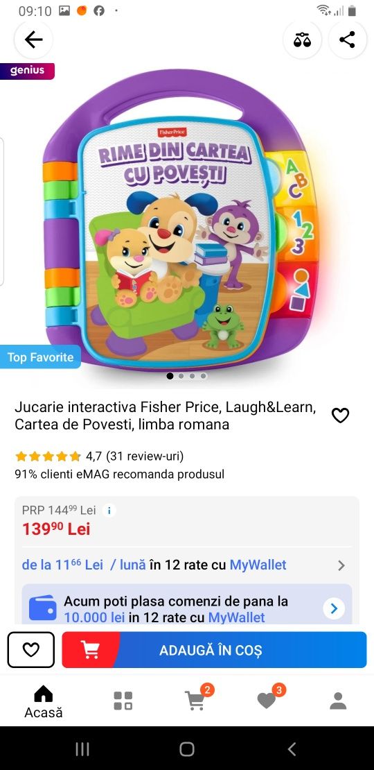 Carte muzicala fisher price in germana