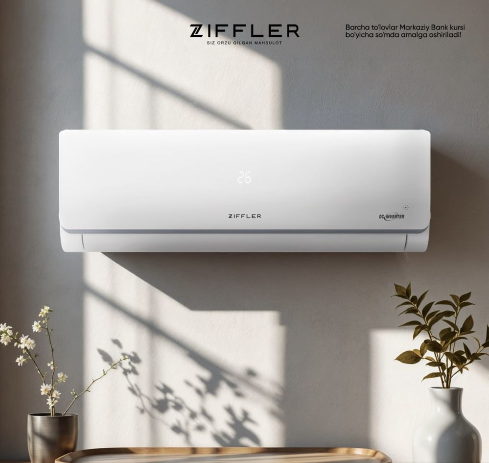 кондиционер Ziffler 12 Dc inverter (135v) низкий цена, Доставка Бонус