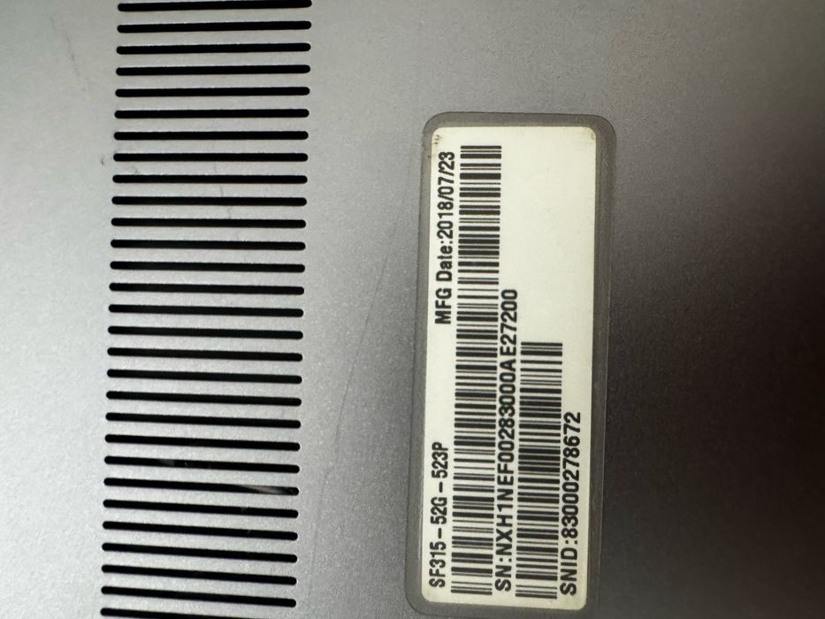 Laptop Acer i5 generatia 8 cu placa video dedicata nvidia