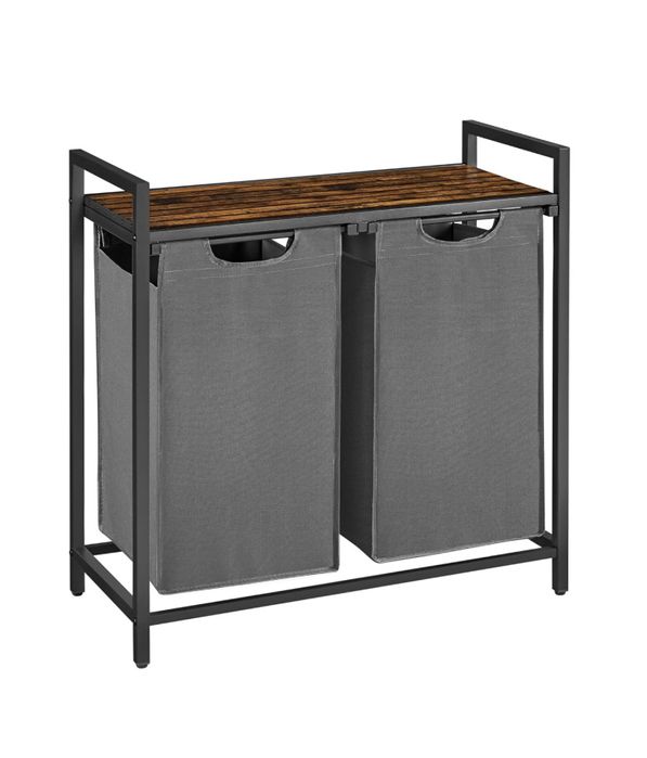 Кош за пране с две отделения VASAGLE