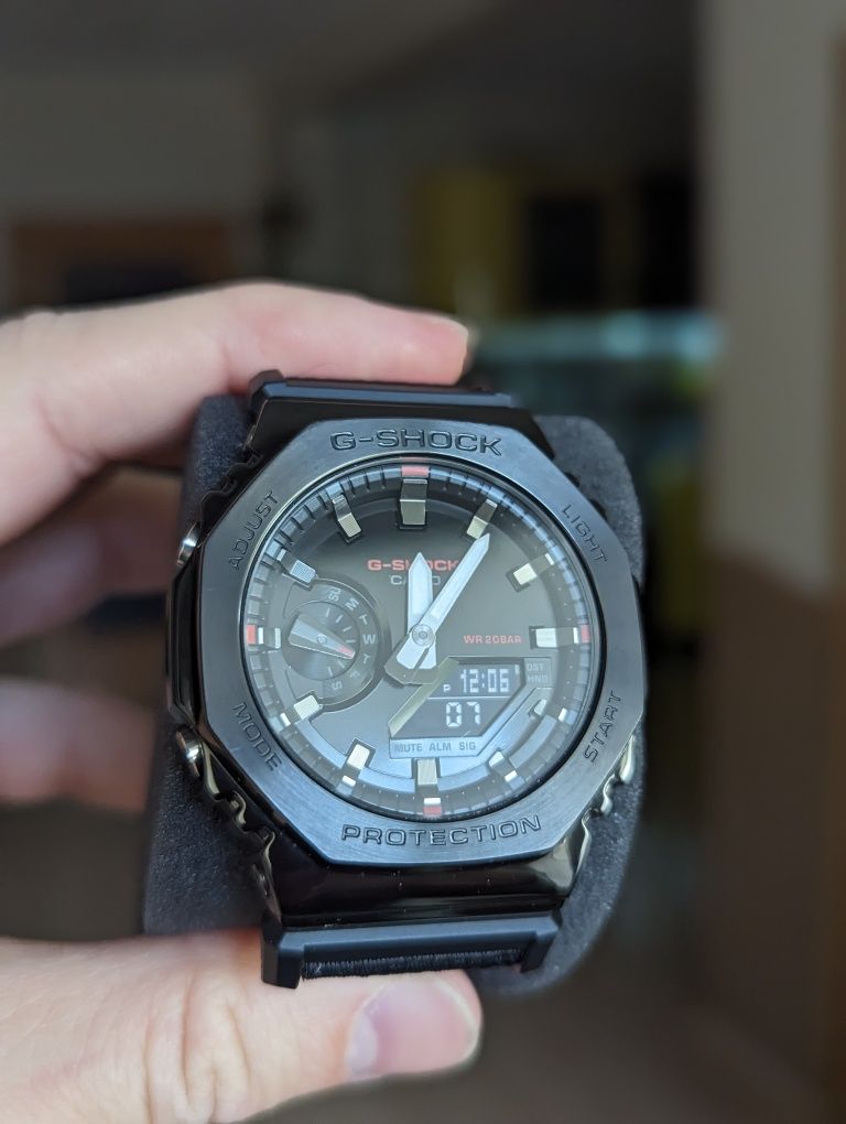 Casio G-Shock Utility Metal Black & Red Watch GM-2100CB-1AER