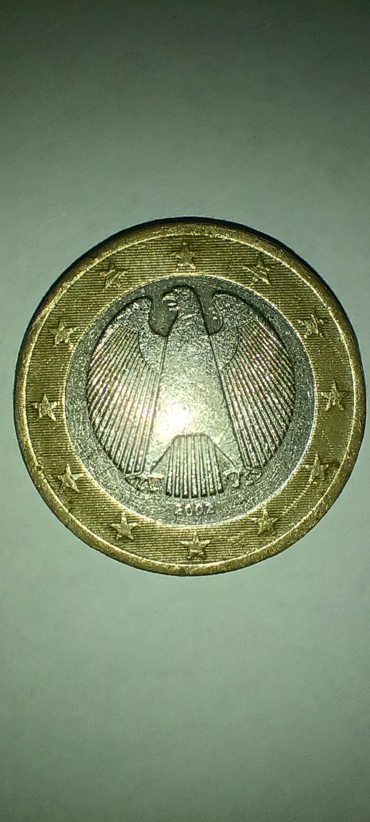 moneda rara Espana 2002 de colectie de 1 euro stema cu vultur