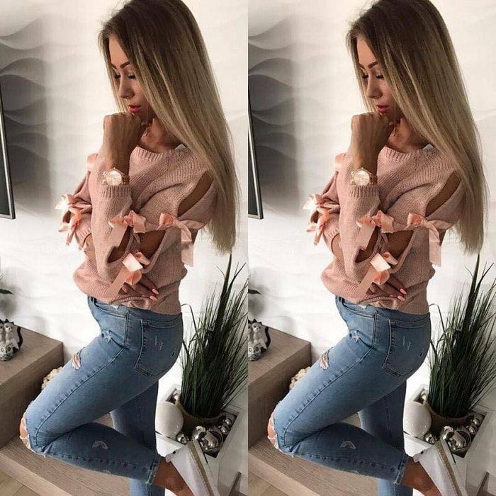 Pulovere dama cu fundite