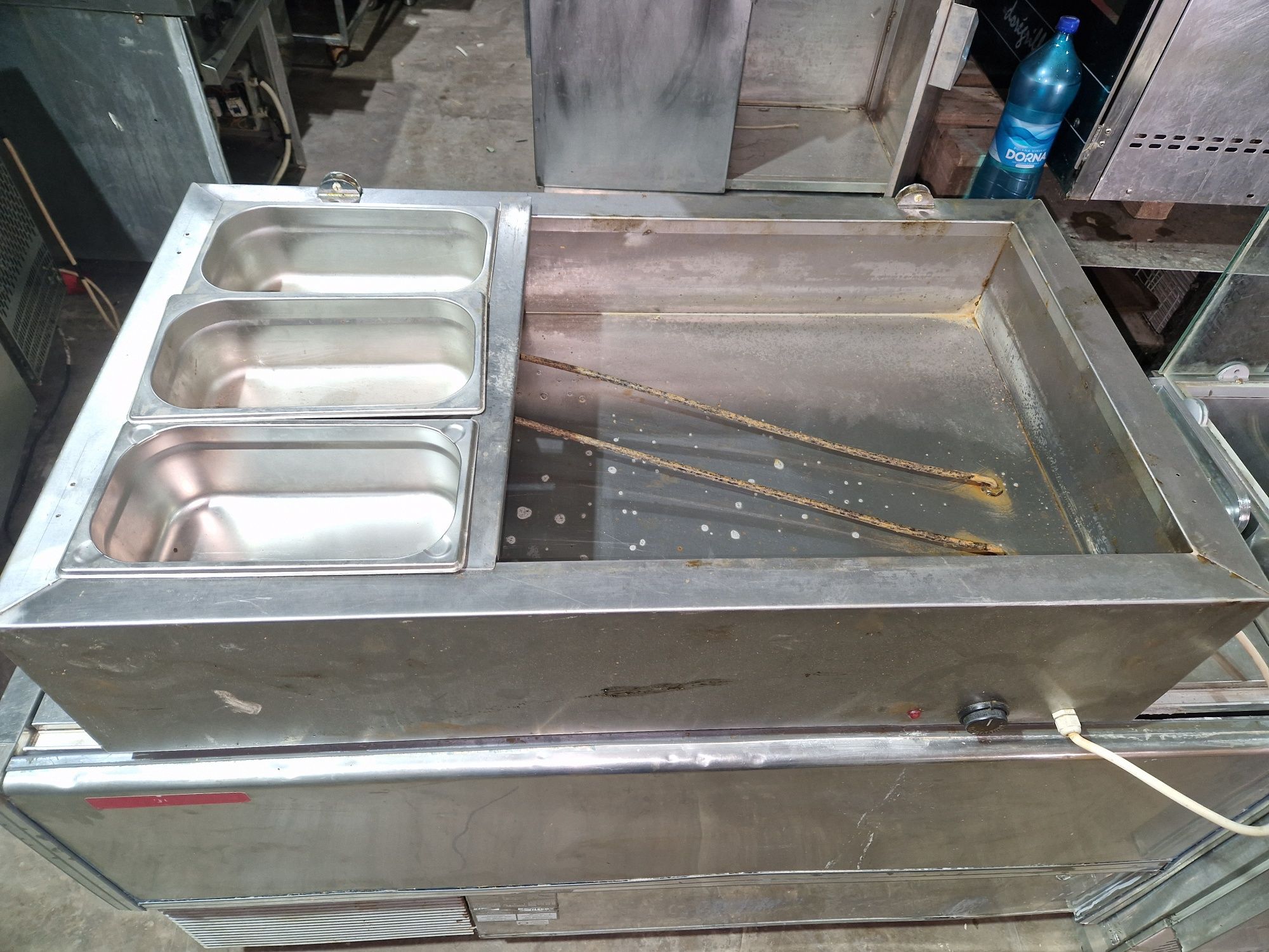 Vitrina calda, Bain marie, 120*60 cm, de banc