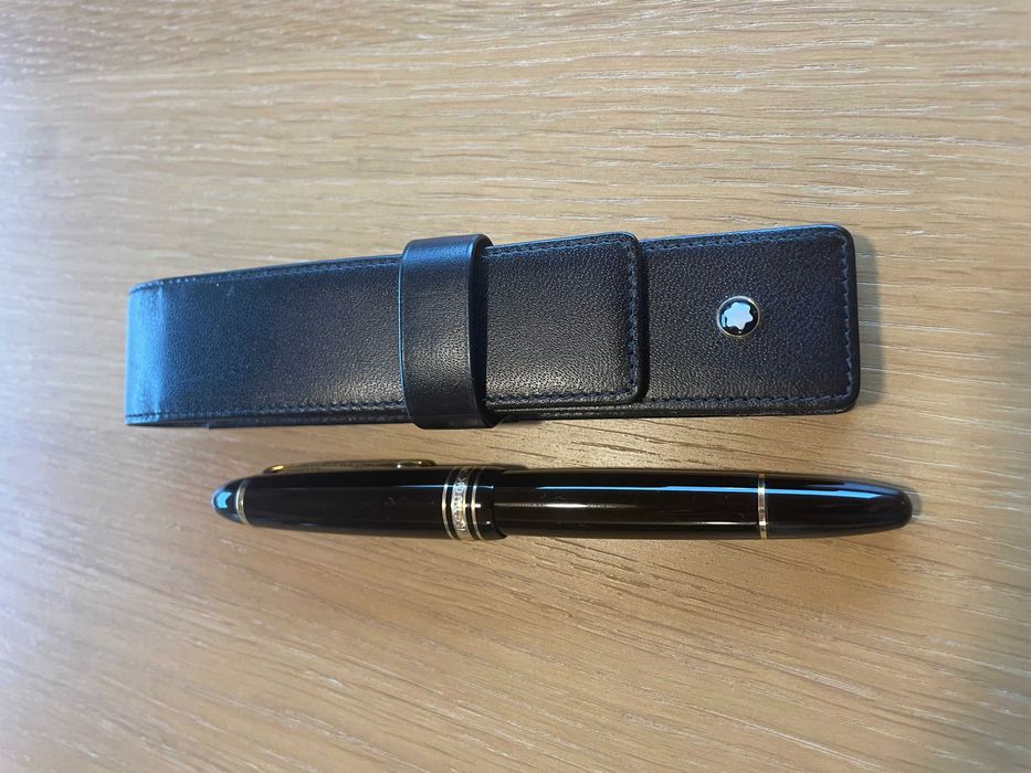Писалка Montblanc Meisterstück с кожен калъф и мастило Montblanc