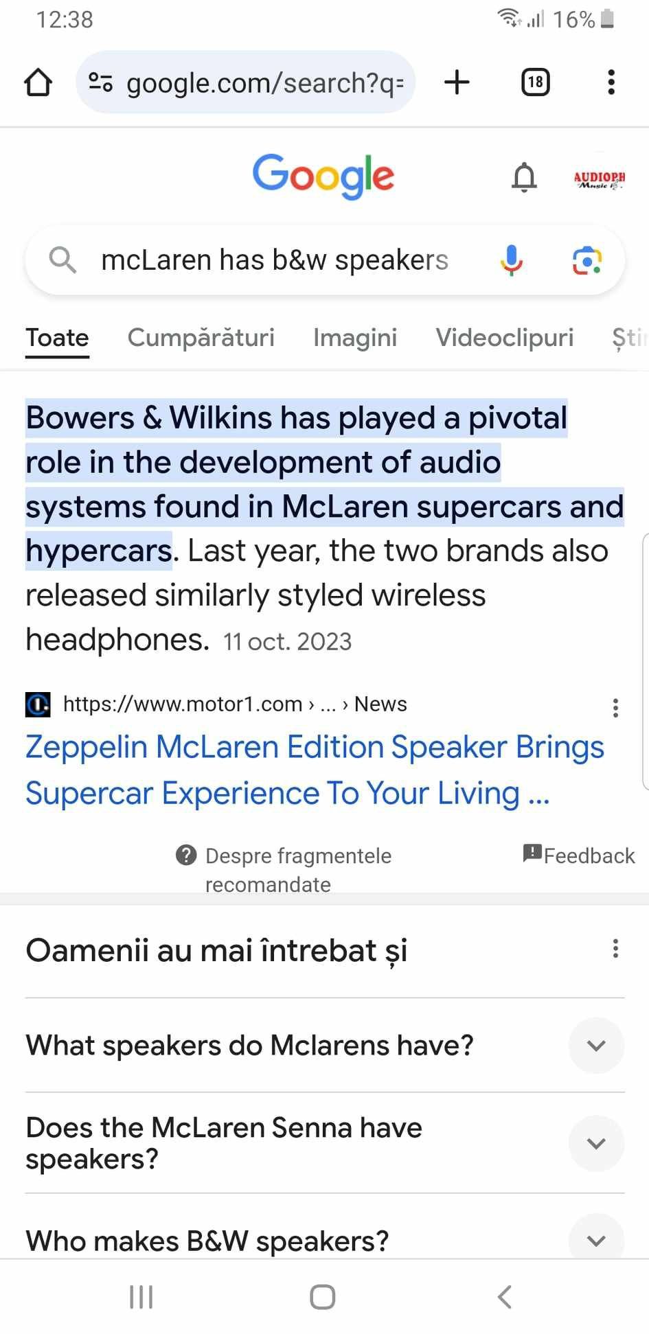 Coloane audiție, brand de top (lux) - Bowers&Wilkins (B&W) - England