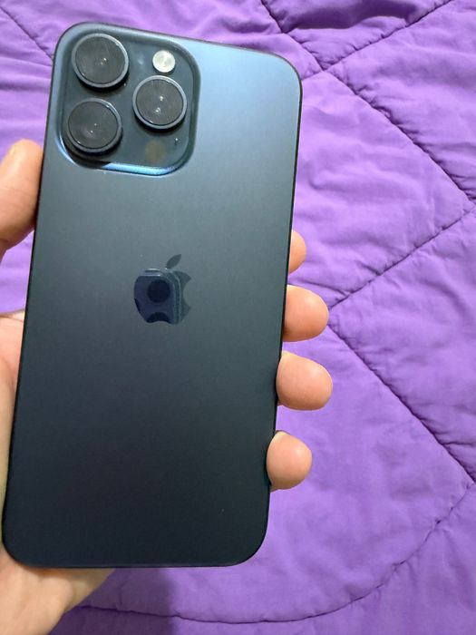 Iphone 15 Pro Max Titanium Blue, с остатъчна гаранция до 01.2027г.