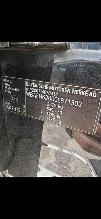 Stopuri portbagaj bara spate bmw x6 lci 2012