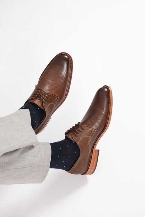 Pantofi derby 46 plain toe Oliver Jacob piele naturala moale