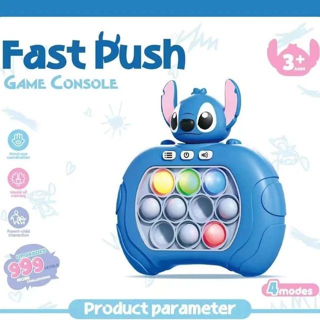 Детска антистрес играчка 999 нива на трудност popit push/Стич/Куроми