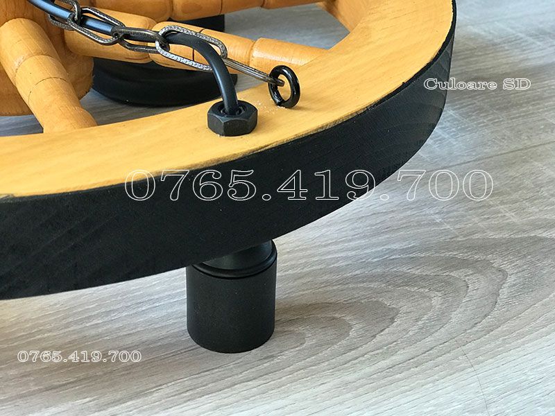 Candelabru roata lemn / lustra roata lemn / Candelabru roti lemn