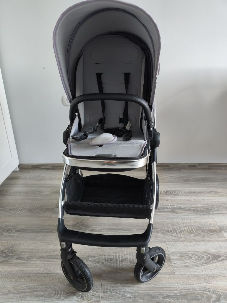 Бебешка количка Chipolino Elite-grey 2в1 + много допълнителни аксесори