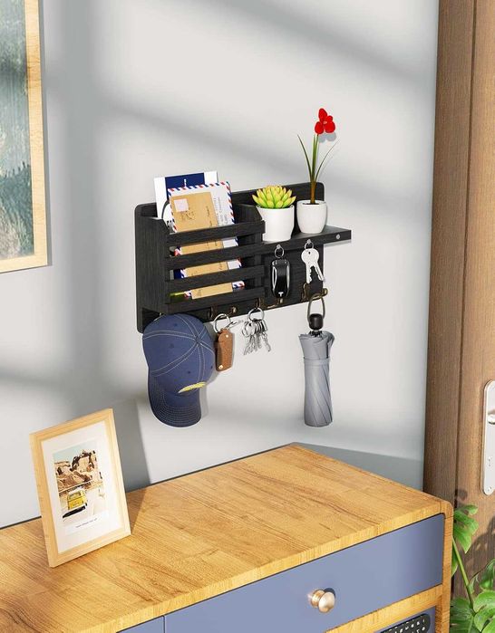 НОВА! Кутия за ключове с 8 куки, рафт за съхранение, магнитен държач