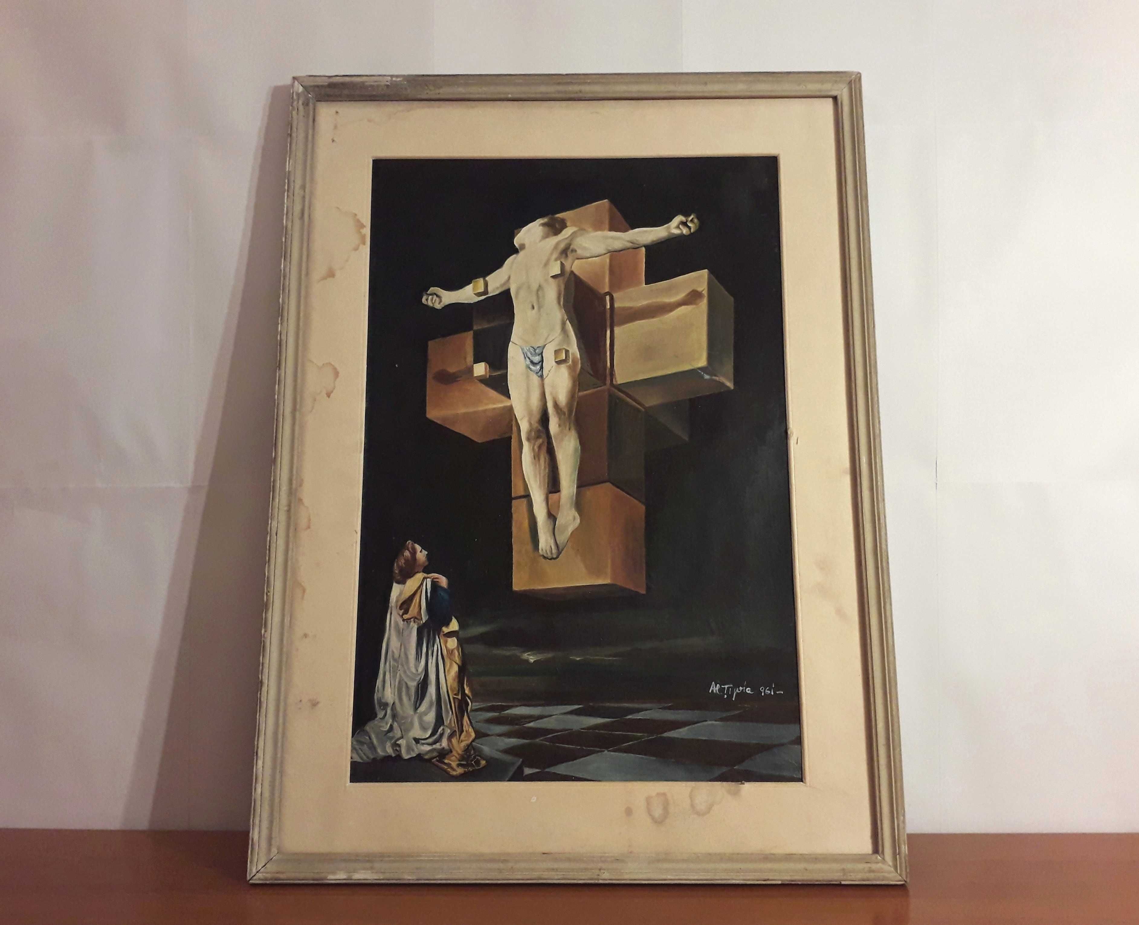 Tablou Alexandru Tipoia, Crucifixion Corpus Hypercubus - Salvador Dalí