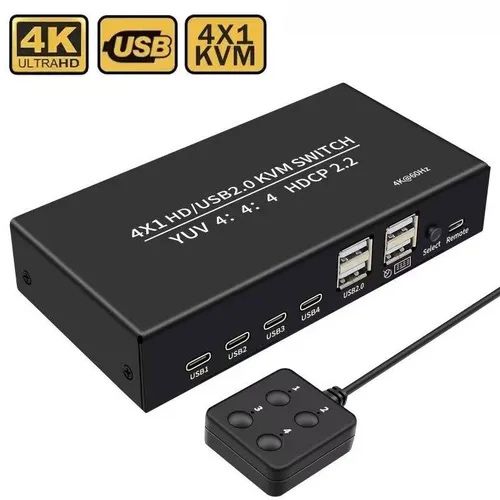 HDMI переключатель 4X1 HDMI+USB, HDMI Switch 4X1 HDMI+USB  4X4X4
