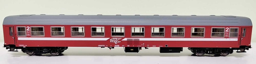 macheta vagon de călători clasa 2 seria 20-55 CFR tip Y Ep.VI scară H0