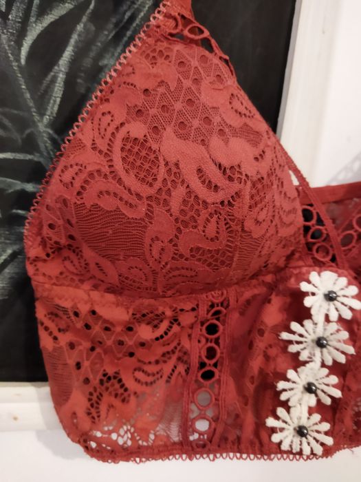 Bustiera sexy din dantela maro Secret Possessions mărimea XS 34