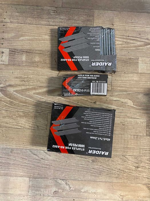 Пневматични такер за скоби и пирони RD-AS02 16-40x5.7x1.2mm Комбиниран