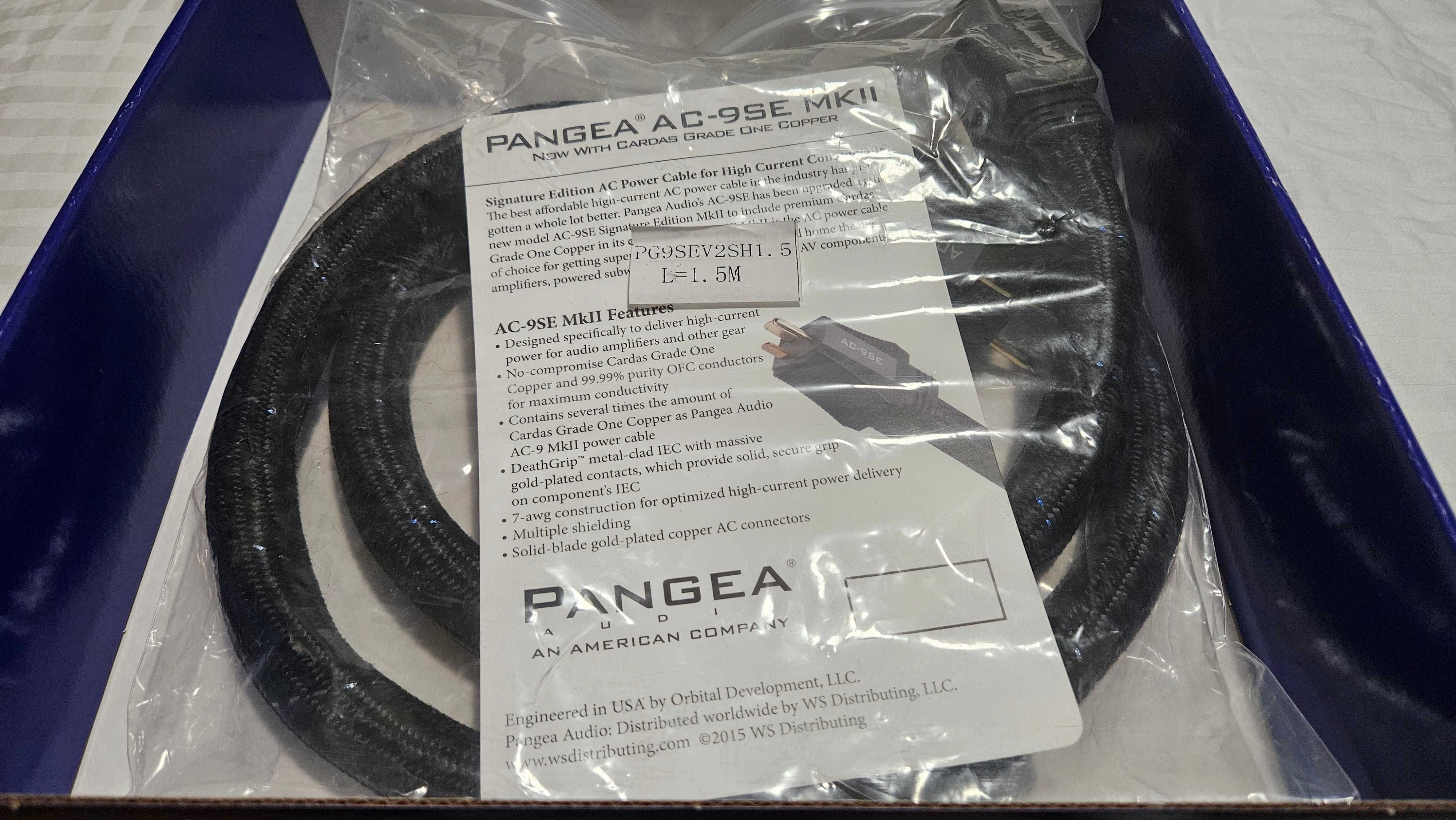 PANGEA AUDIO AC-9 MKII 1,5m - Power Cable