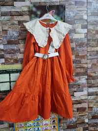 Оранжевый платье для девочек 9-10 йошга