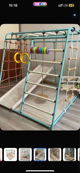 Спортивный уголок Весёлый малыш Maxi, изумрудный