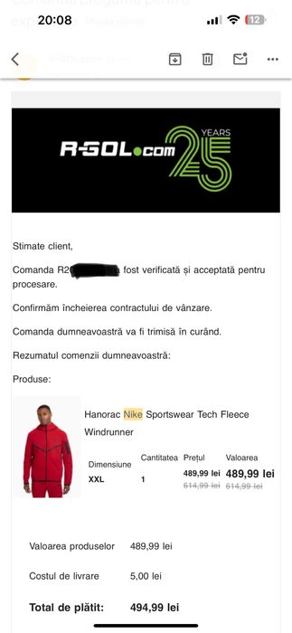 Nike Tech Fleece Rosu XXL ORGINAL!