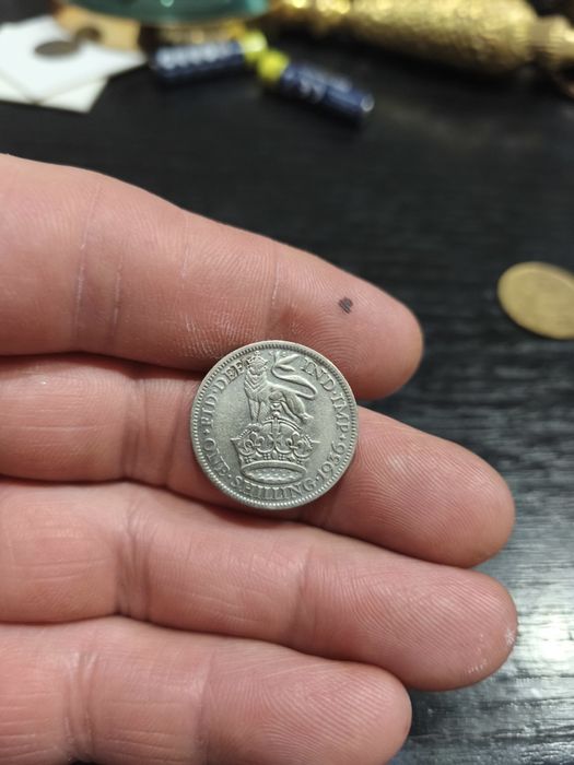 Moneda Argint Anglia Regatul Unit - 1 Shilling 1936 - George V
