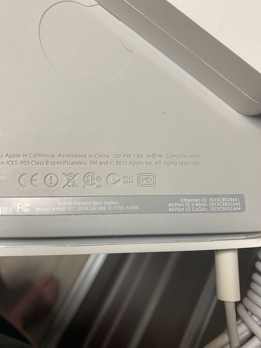 Vand router apple a1408