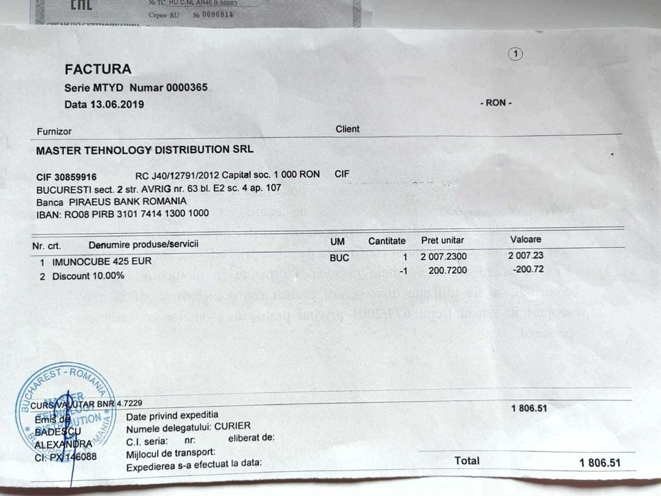 Vand purificator multifunctional, ImunOcube, Alb