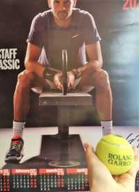 Тенис топка Roland Garros с автограф на Гришо