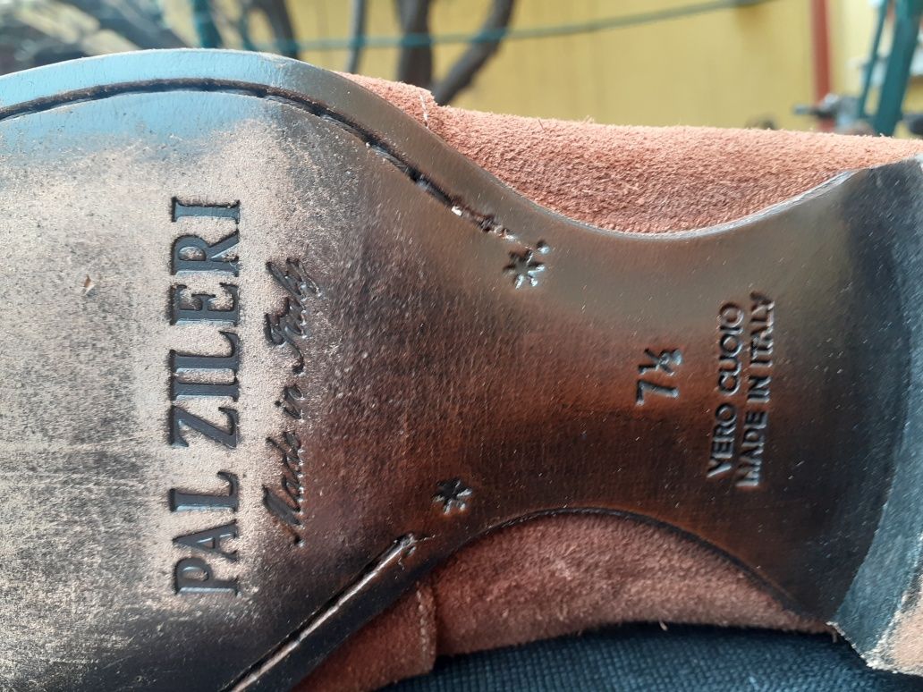 Pantofi maro piele întoarsă, bărbătești (Loafers) Pal Zileri, 42