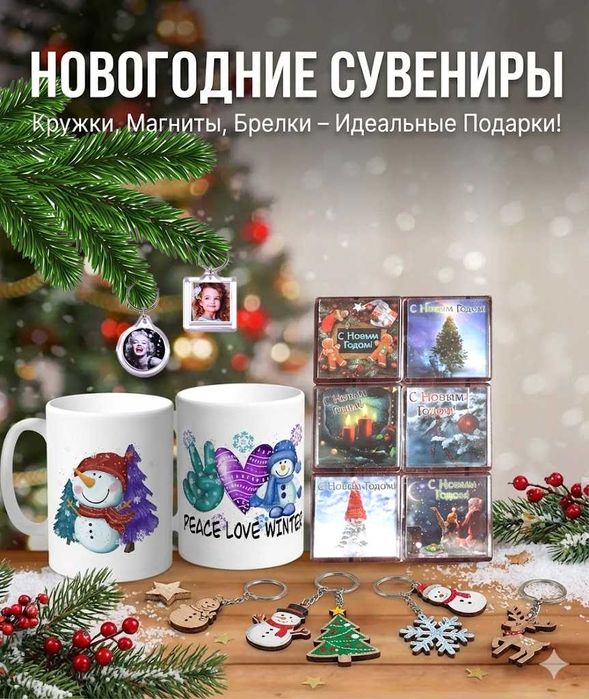 кружки брелки и магниты