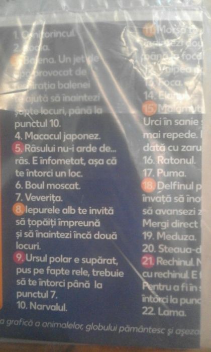 Joc Animaterra (gen Piticot) afis cu traseu, 4pioni, zar, nou, sigilat