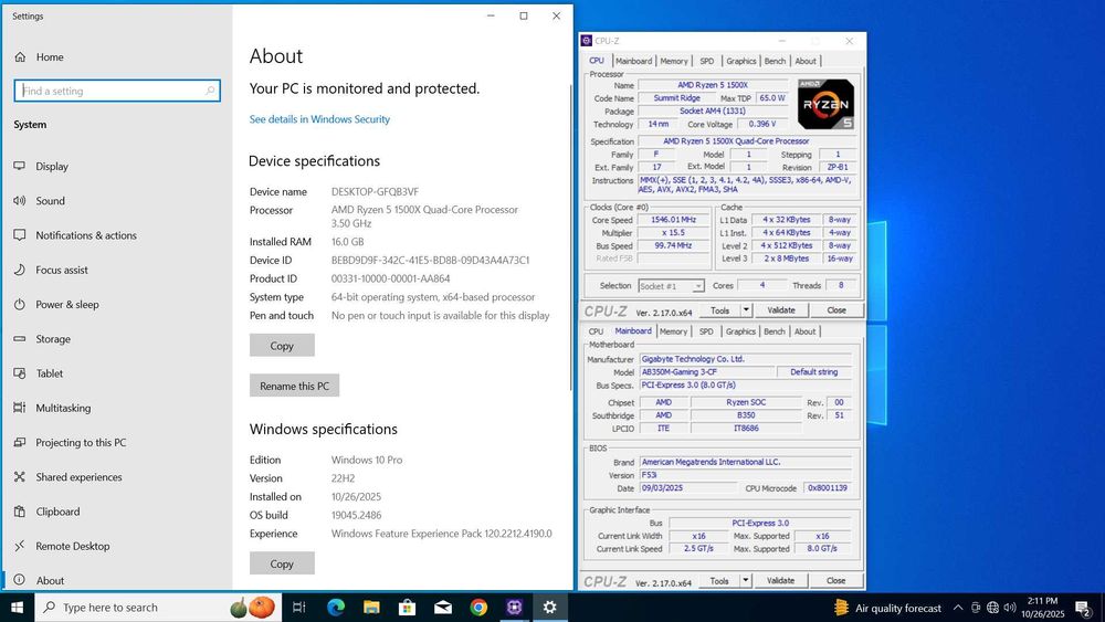 Procesor sk AM4 AMD Ryzen 5 1500X