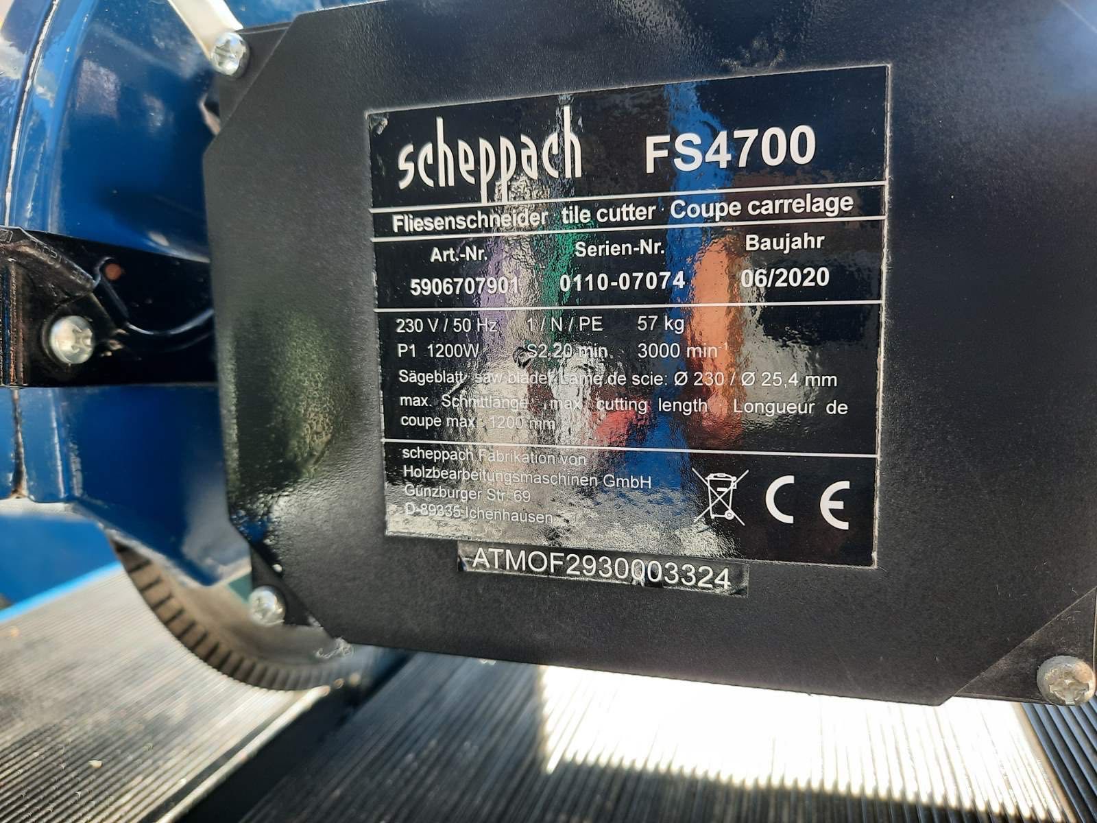 Електрическа машина за рязане на плочки 120см SCHEPPACH
