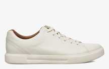 Clarks, Pantofi sport de piele Un Costa Lace, Alb, 41