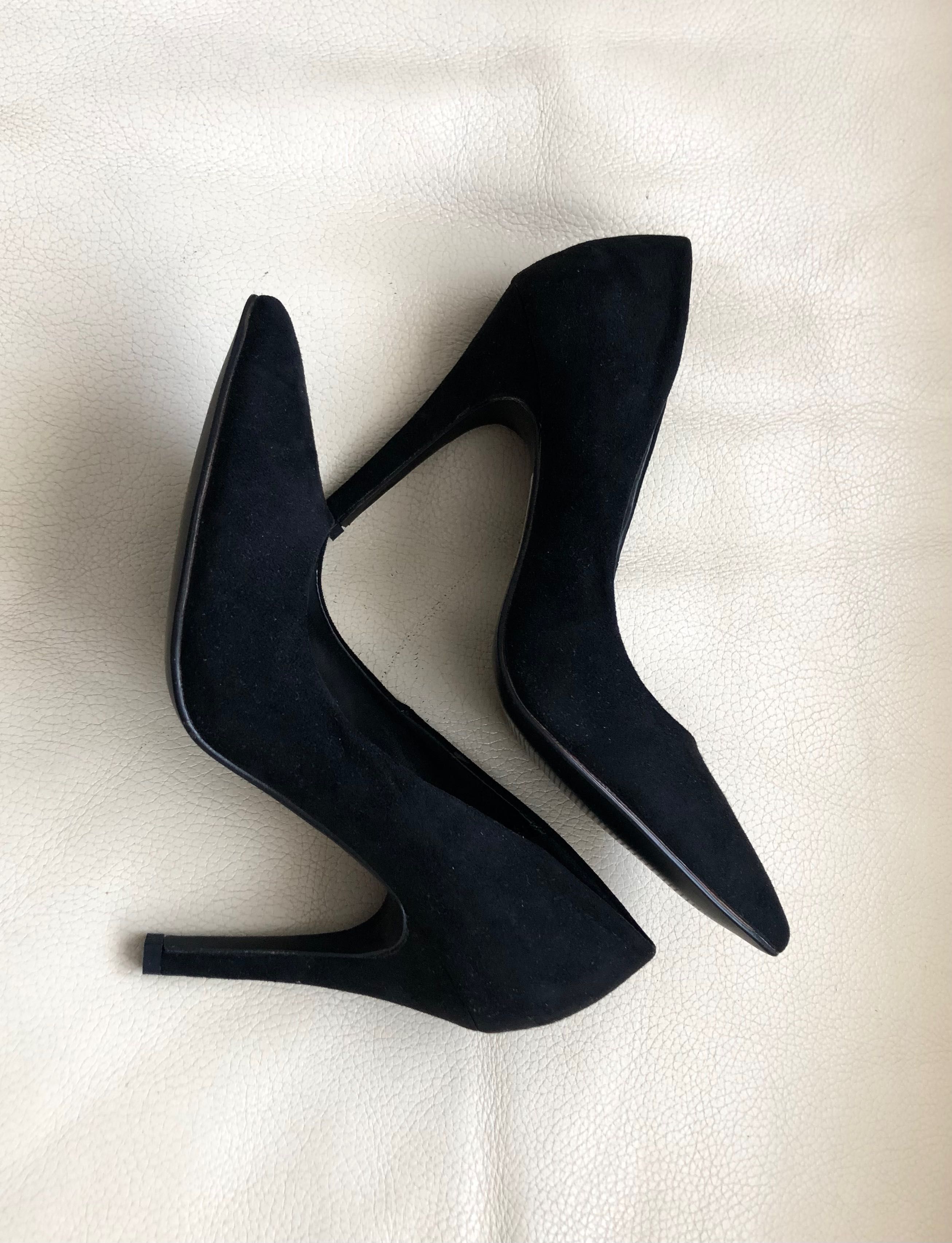 Pantofi stiletto piele întoarsă