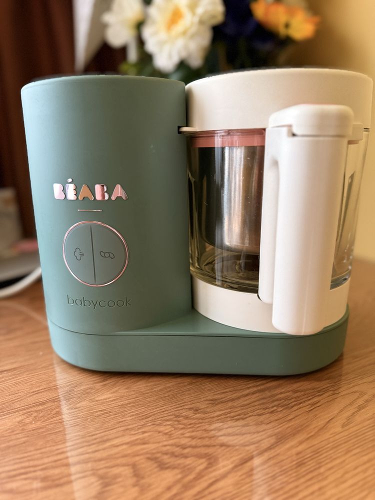 Aparat de gătit cu aburi 2 în 1 BABYCOOK NEO verde/alb Beaba