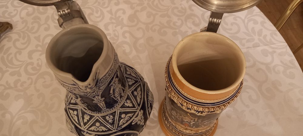 Vintage. Нови. Великолепна кана 1,5 л. и Рисувана халба 1 л.