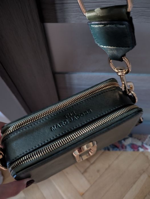 Marc Jacobs Green Snapshot geantă crossbody