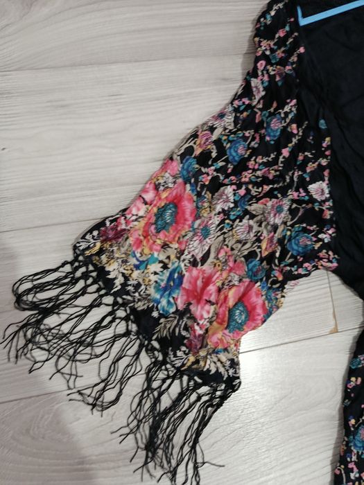 Cardigan tunica bolero chimono elegant cu franjuri flori mărime XL-XXL