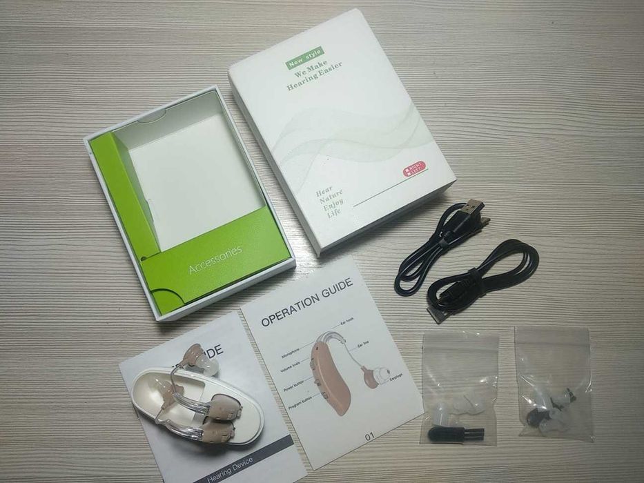 Продам слуховой аппарат с зарядкой - 2шт заушный