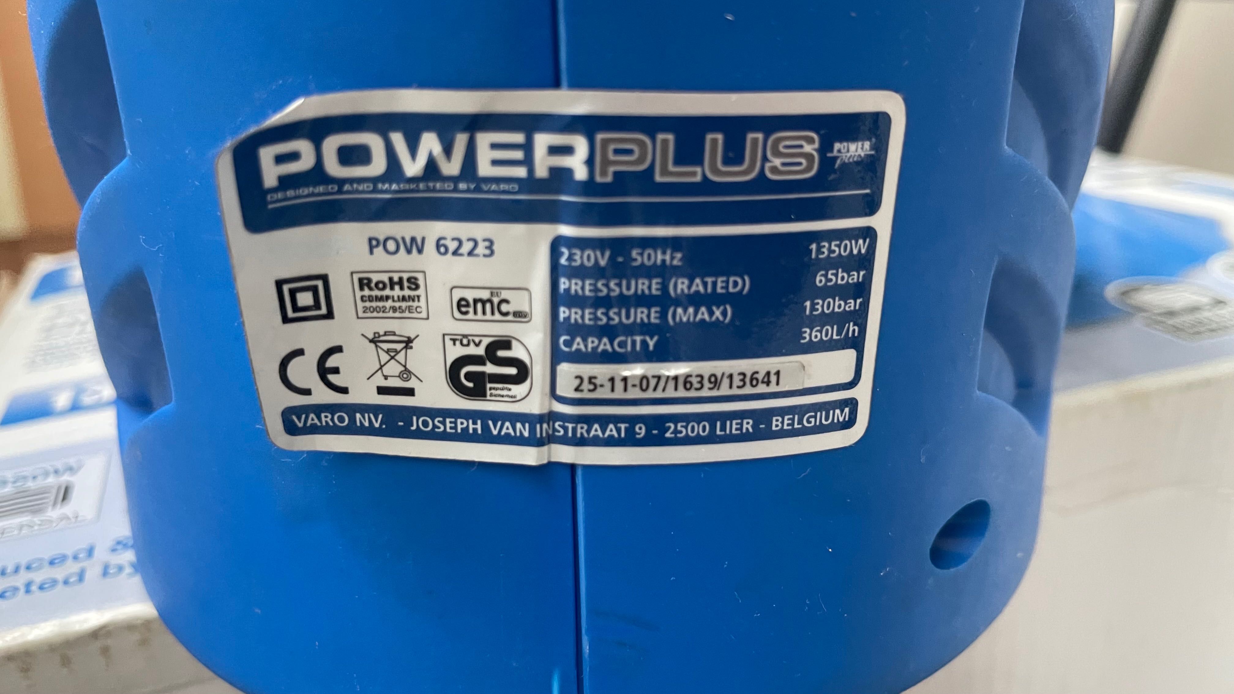 Powerplus POW 6223 Уред за миене под високо налягане-Водоструйка