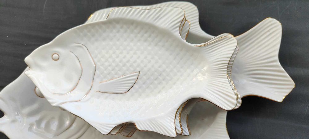 Set platouri pt pește porțelan 110  lei 7piese