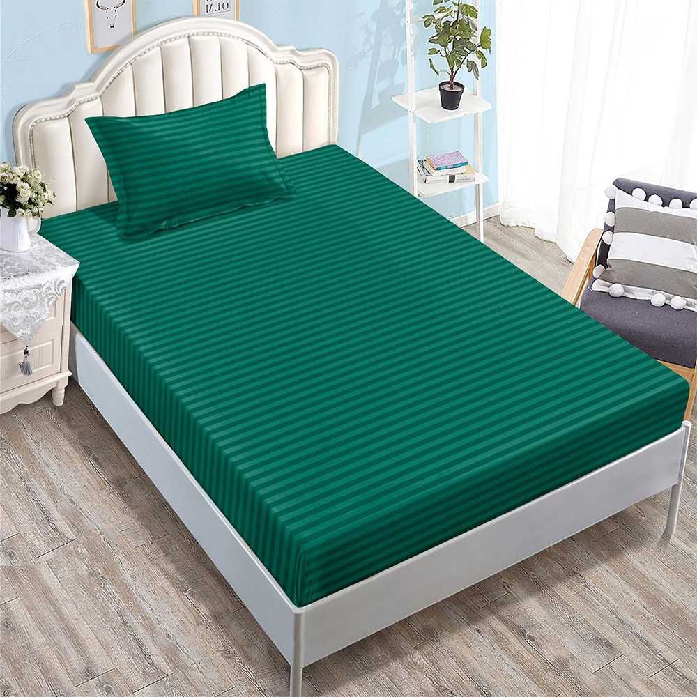 Долен чаршаф с ластик и калъфка (матрак от 80x200 до 90x200), 2 части