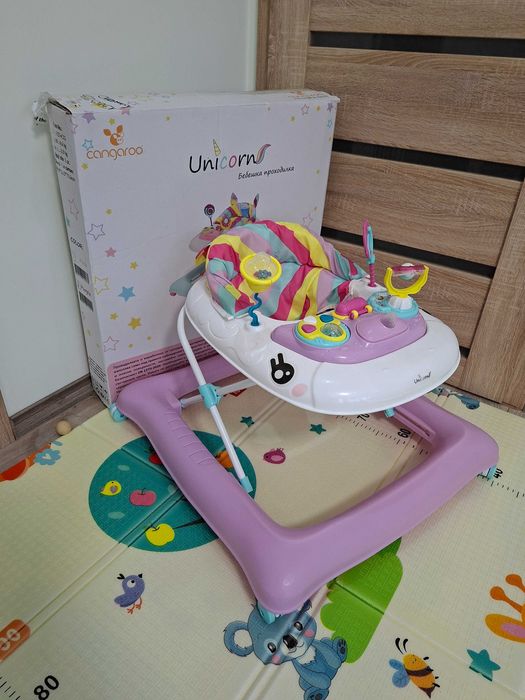 Детска проходилка Unicorn CANGAROO - лилава