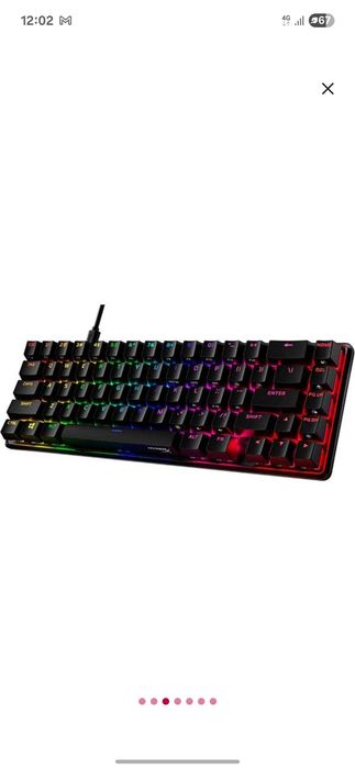 Tastatura Gaming mecanica HyperX Alloy Origins 65 Red, USB, Layout US