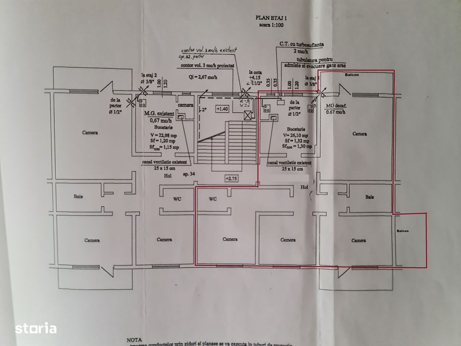 Vand Apartament cu 4 camere Dej jud.Cluj
